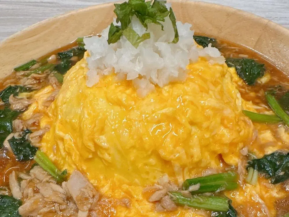 法蓮草とツナのオムライス