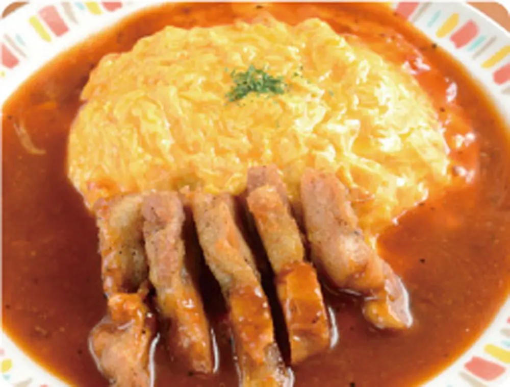 パリパリチキンのオムライス